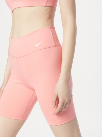 NIKESkinny Sportske hlače 'One' - roza boja