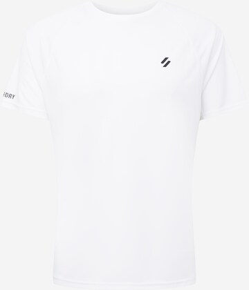 Superdry Funkční tričko – bílá: přední strana