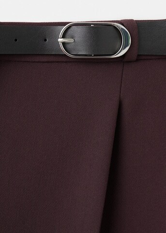 MANGO Wide leg Pleat-Front Pants 'Cinta' in Red