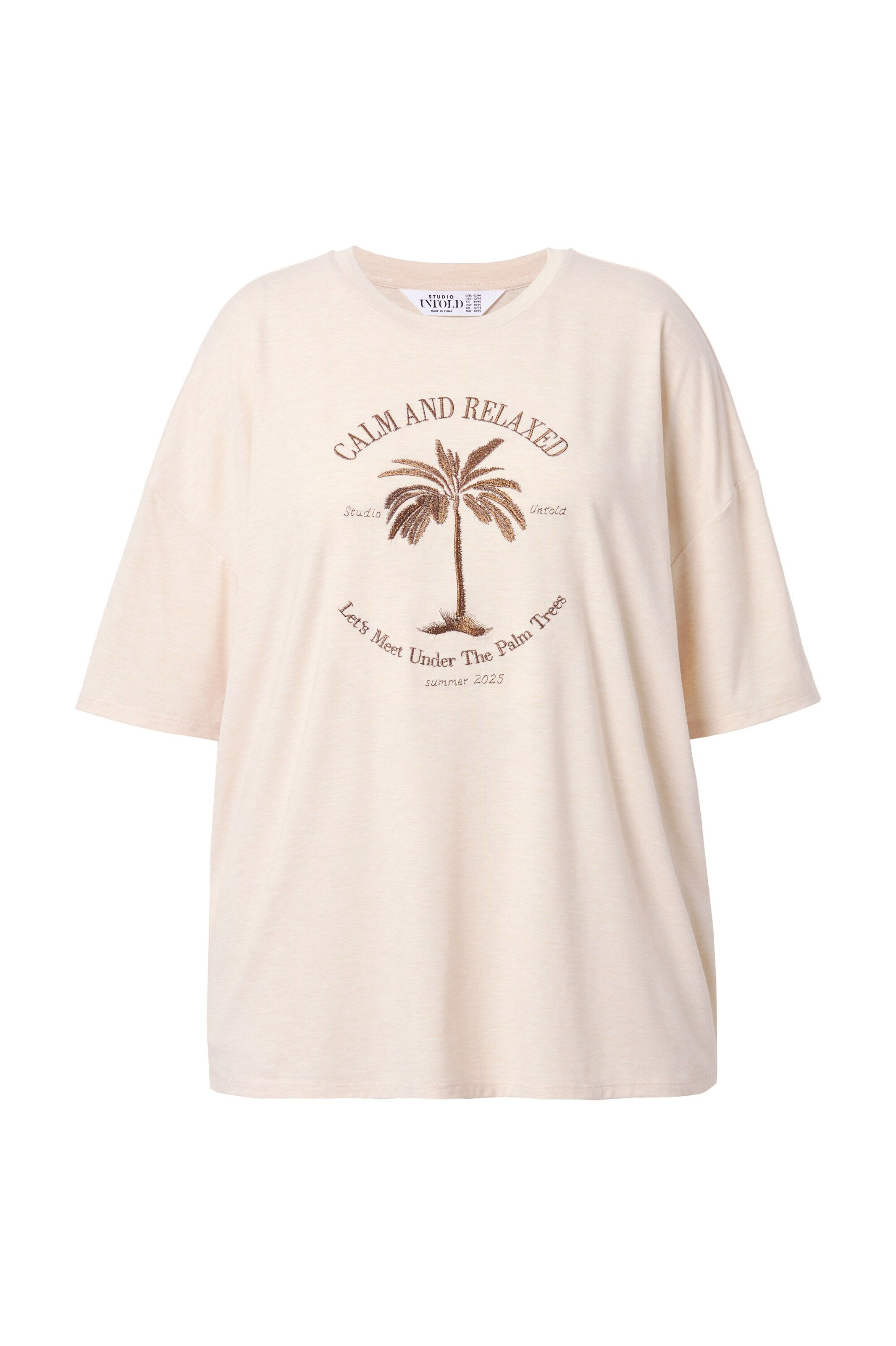 T-shirt Studio Untold en beige : devant