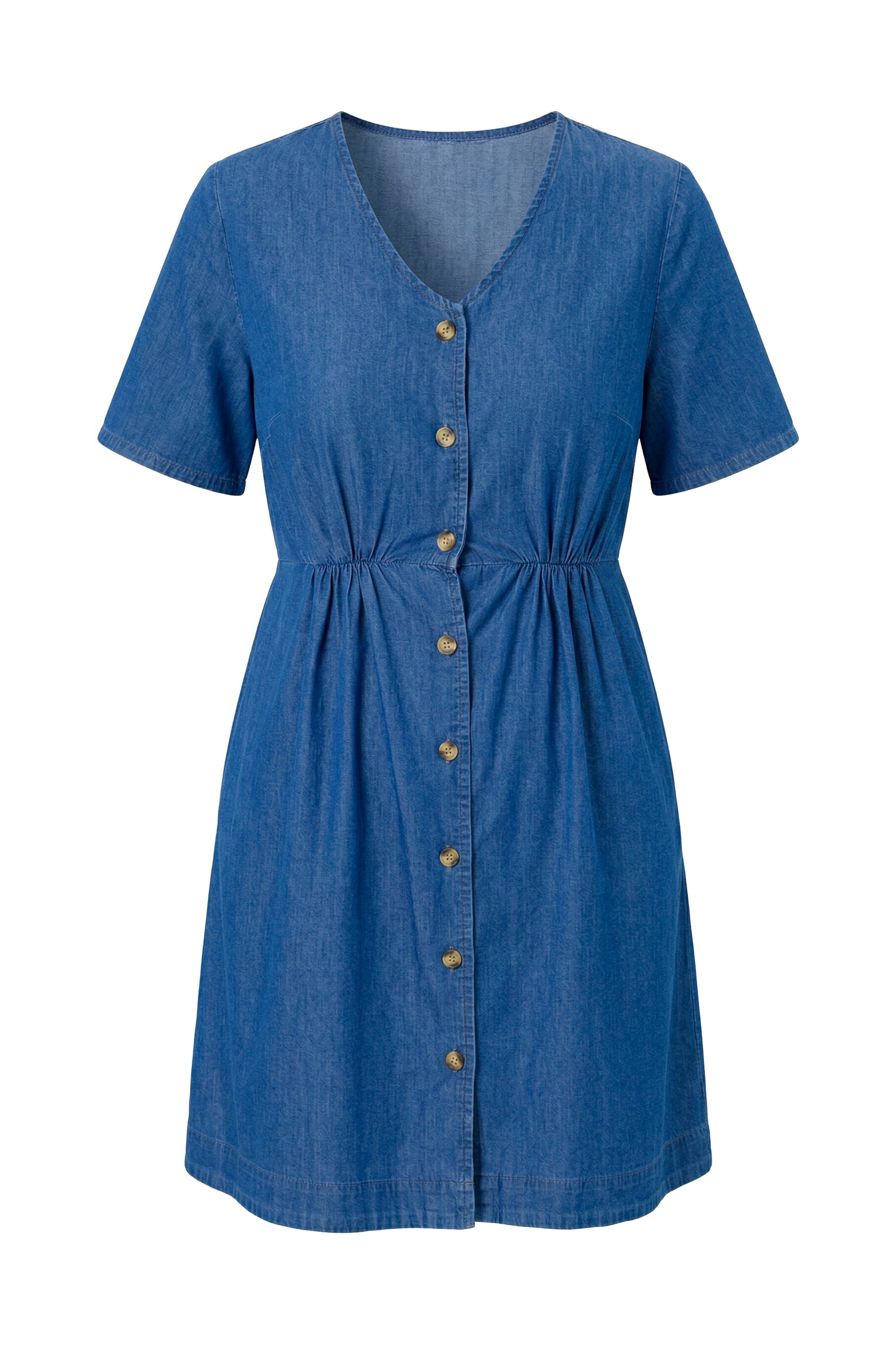 Ulla Popken Jurk in 42-44 in de kleur Blauw denim, Productweergave
