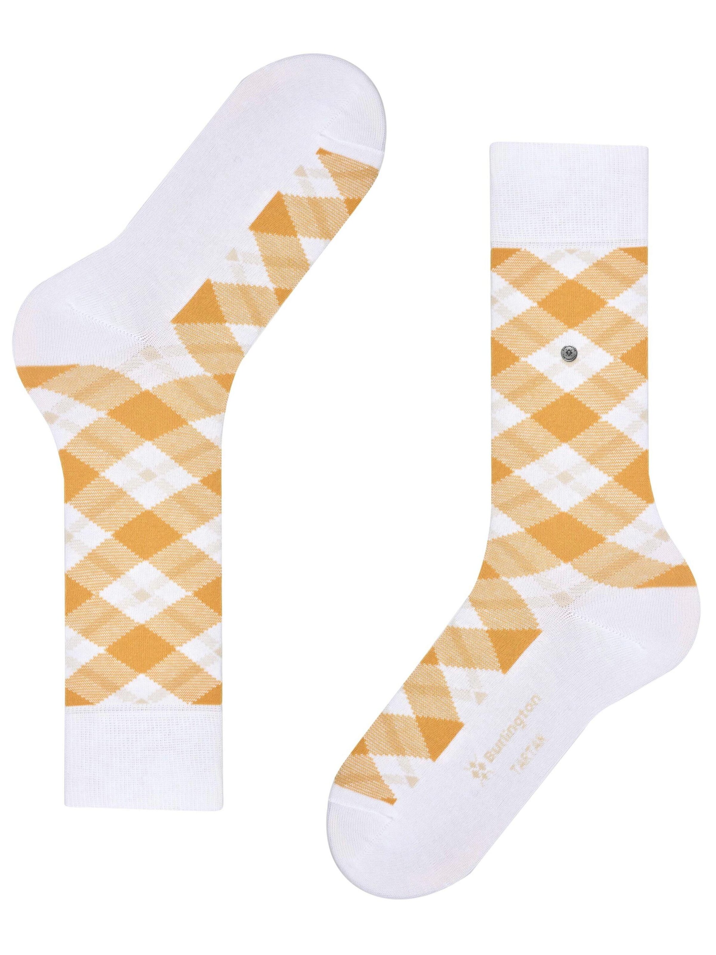 BURLINGTON Socks 'Tartan' in White