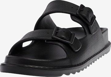 Pull&Bear Mules in Black: front