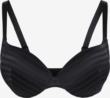 Devoted by Zizzi Minimiser Bra 'LIHI' in Black: front