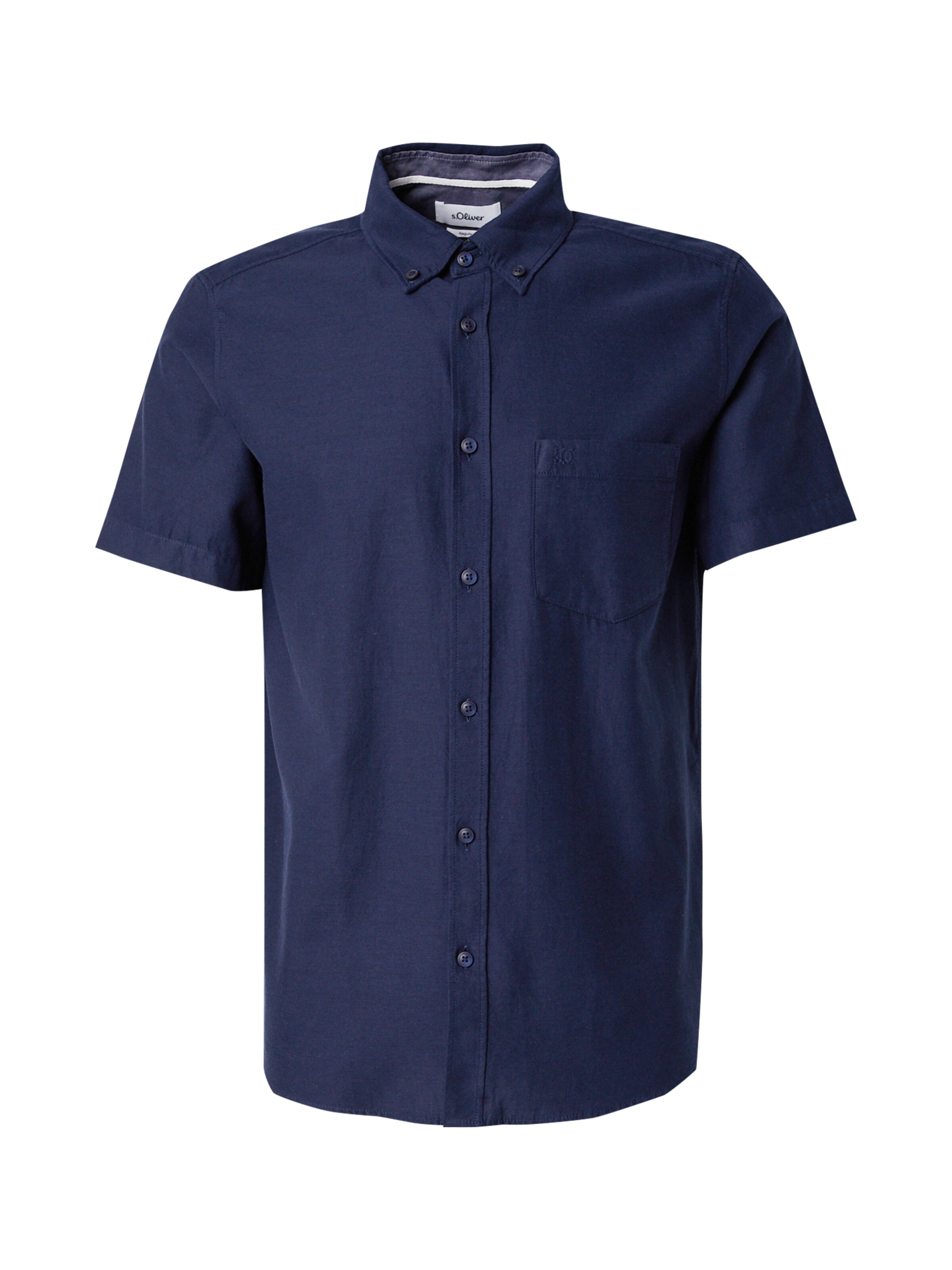 s.Oliver Regular Fit Hemd in Blau: Vorderseite