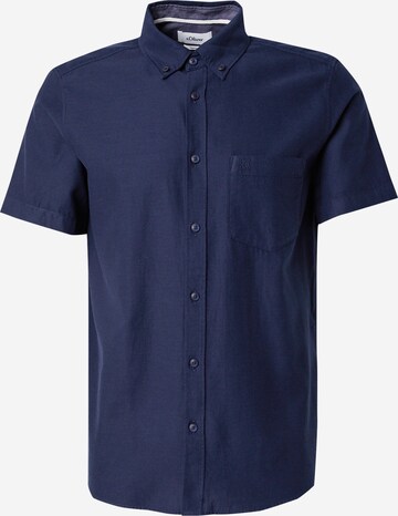 s.Oliver Overhemd in Blauw: voorkant
