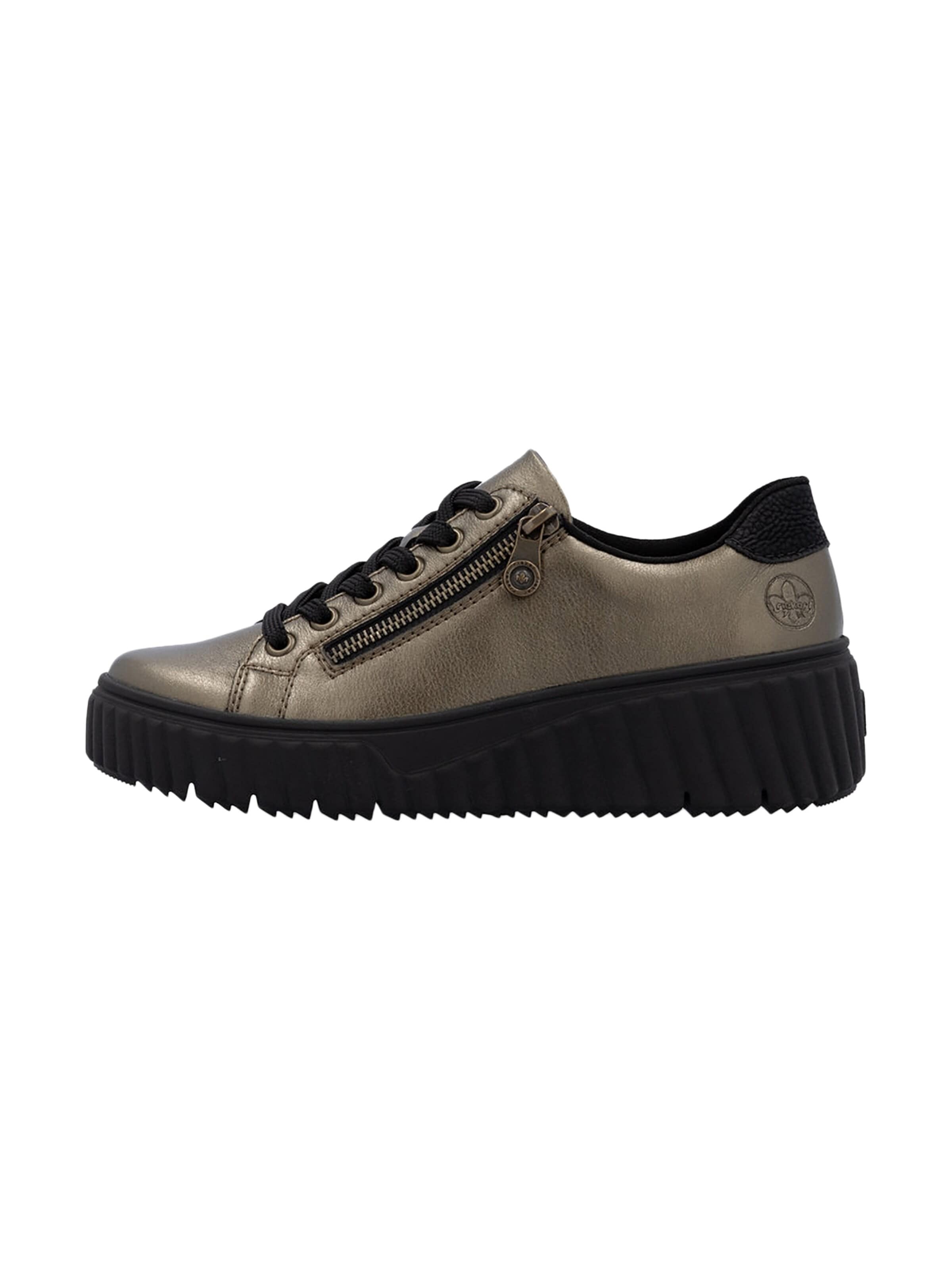 Chaussure de sport à lacets 'Lagro Low-Top-Sneaker aus Leder' Rieker en marron : devant