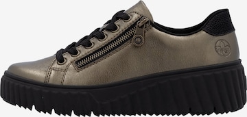 Chaussure de sport à lacets 'Lagro Low-Top-Sneaker aus Leder' Rieker en marron : devant