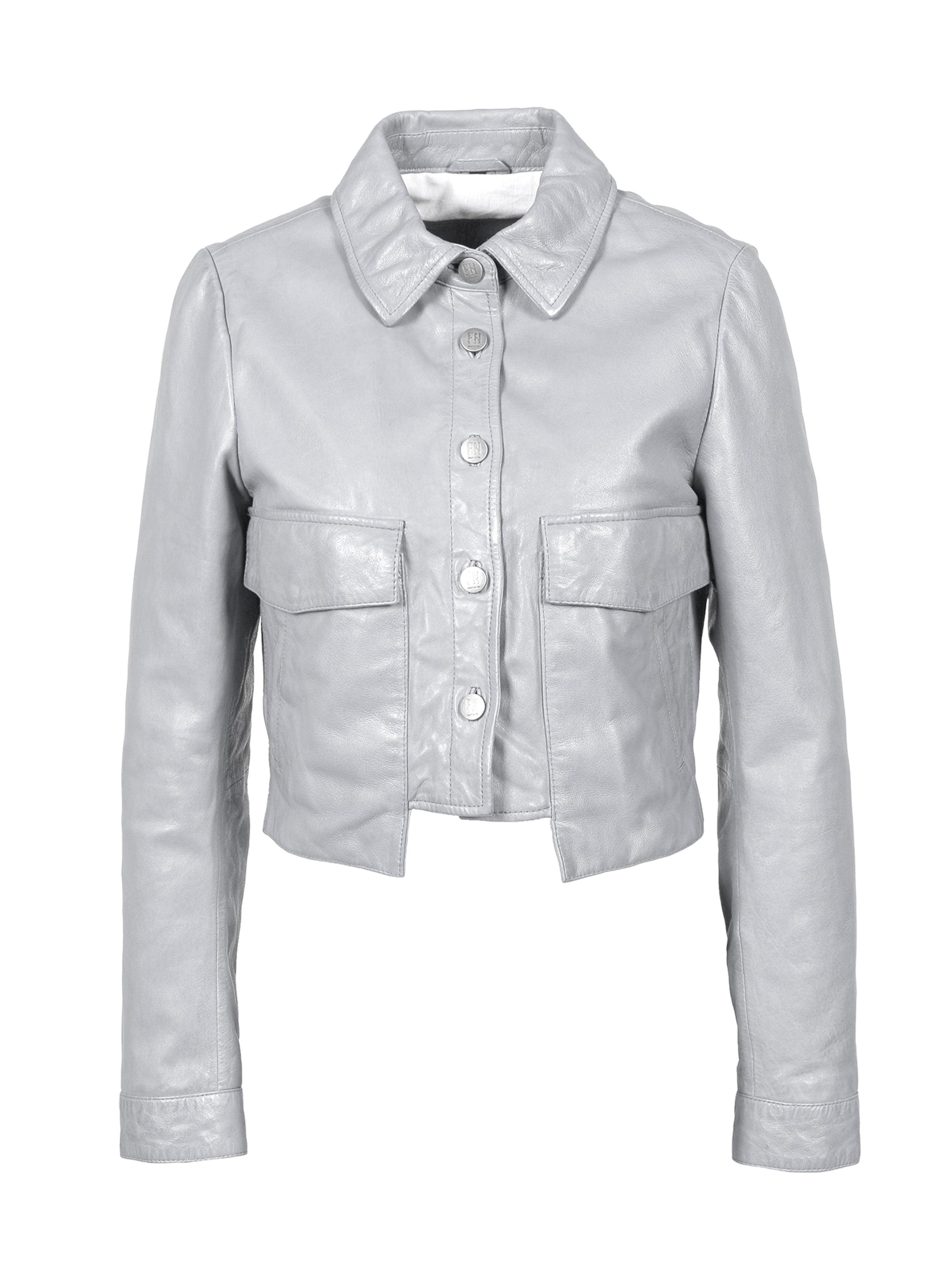 FREAKY NATION Демисезонная куртка 'Effi' в Серебристый: спереди