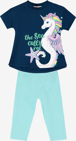 DENO Kids Set 'Sea Horse Unicorn' in Blau: predná strana
