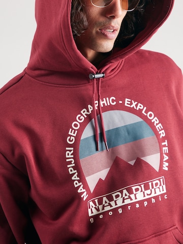 NAPAPIJRI Sweatshirt 'TELEMARK' i rød