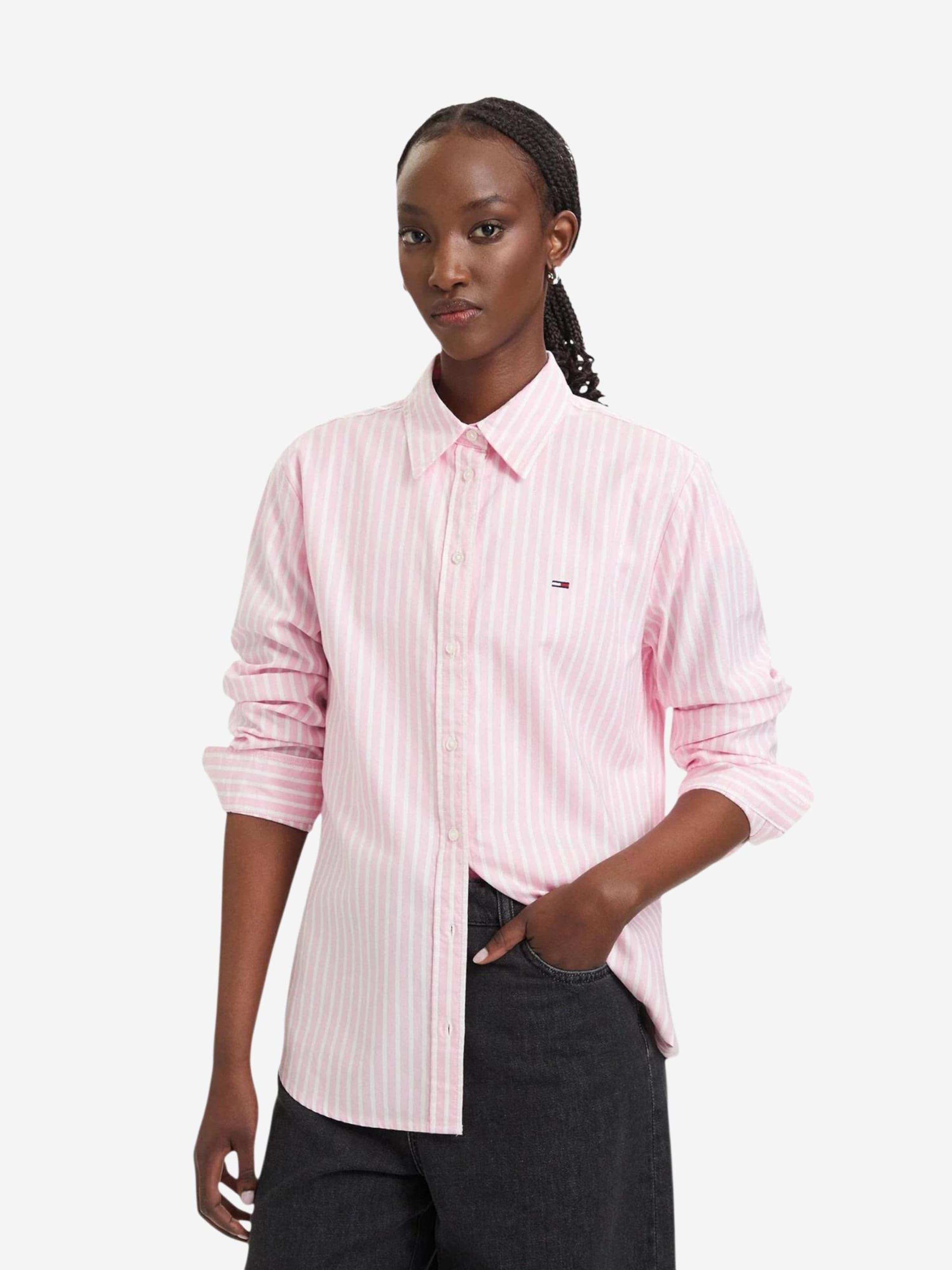 Camicia da donna 'DW0DW19890' di Tommy Jeans in rosa: frontale