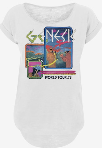 T-shirt 'Genesis World Tour 78' F4NT4STIC en blanc : devant