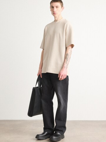 HUGO Shirt 'Nuwaffle' in Beige