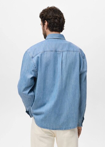 MANGO MAN Regular Fit Hemd 'Marzio' in Blau