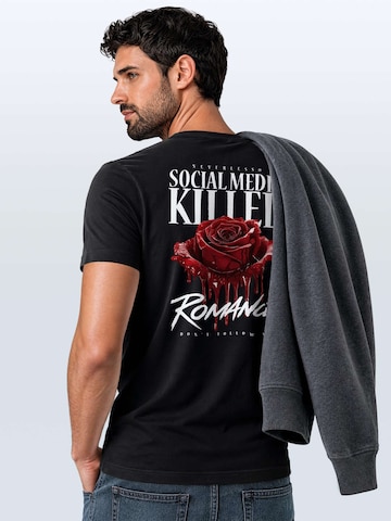 Neverless Shirt 'Romance'‌‌‌‌‌‌ in Schwarz