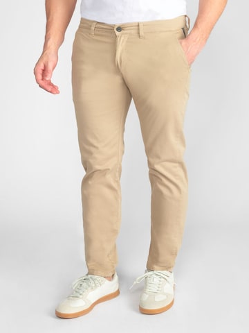 Le Temps Des Cerises Slimfit Chino 'Cesar' in Beige: voorkant