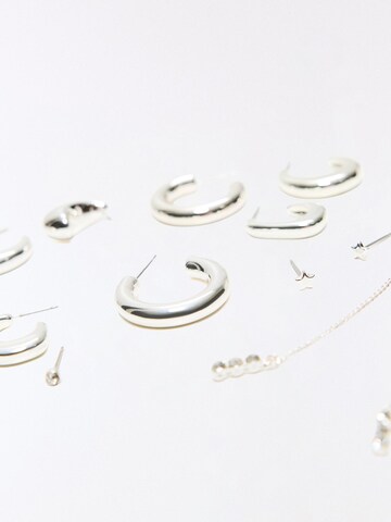 Boucles d'oreilles Bershka en argent