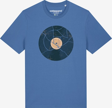 Watapparel Shirt 'Broken Vinyl' in Blau: Vorderseite