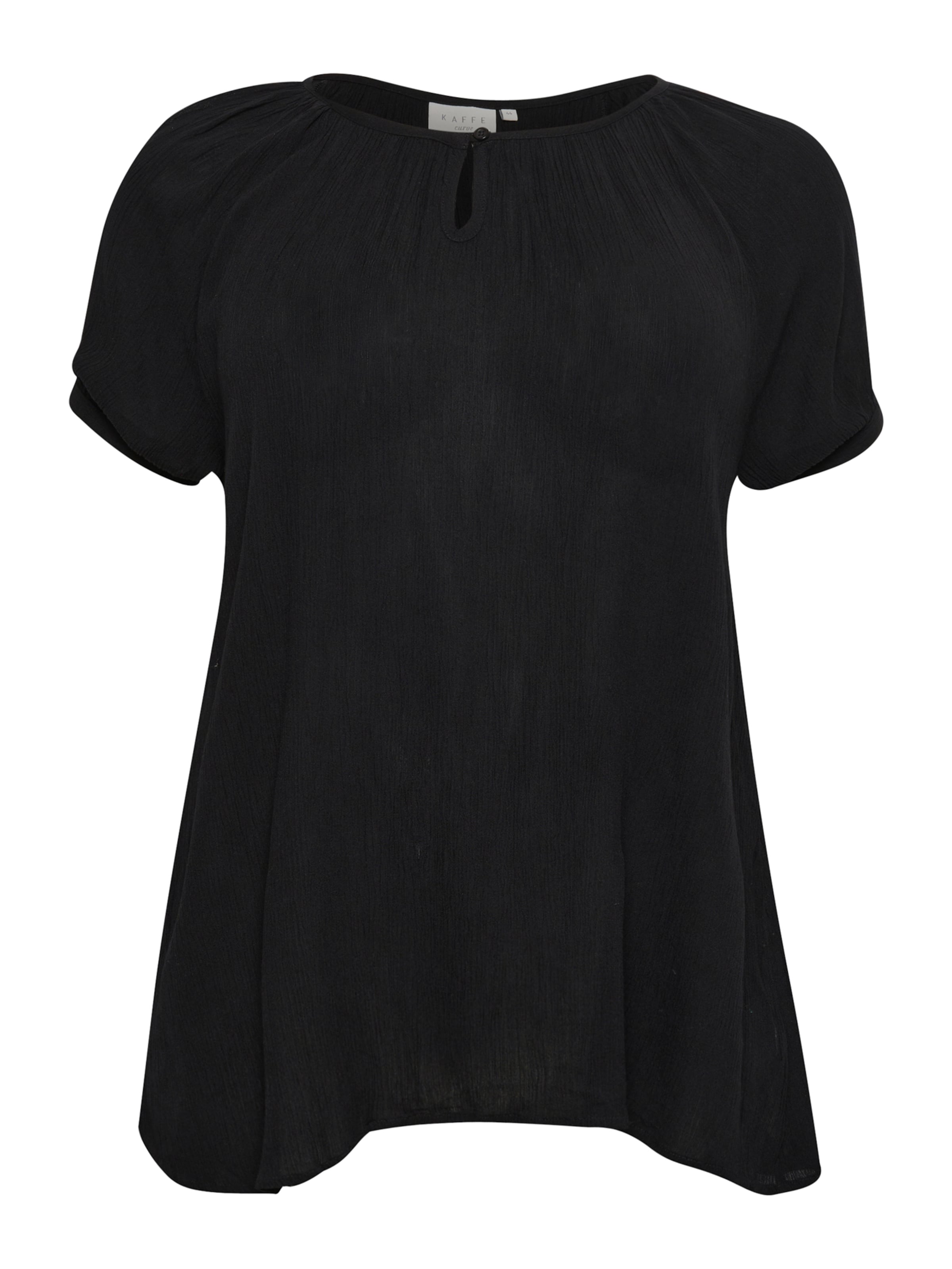 KAFFE CURVE Blouse &#x27;Ami&#x27; in Zwart: voorkant