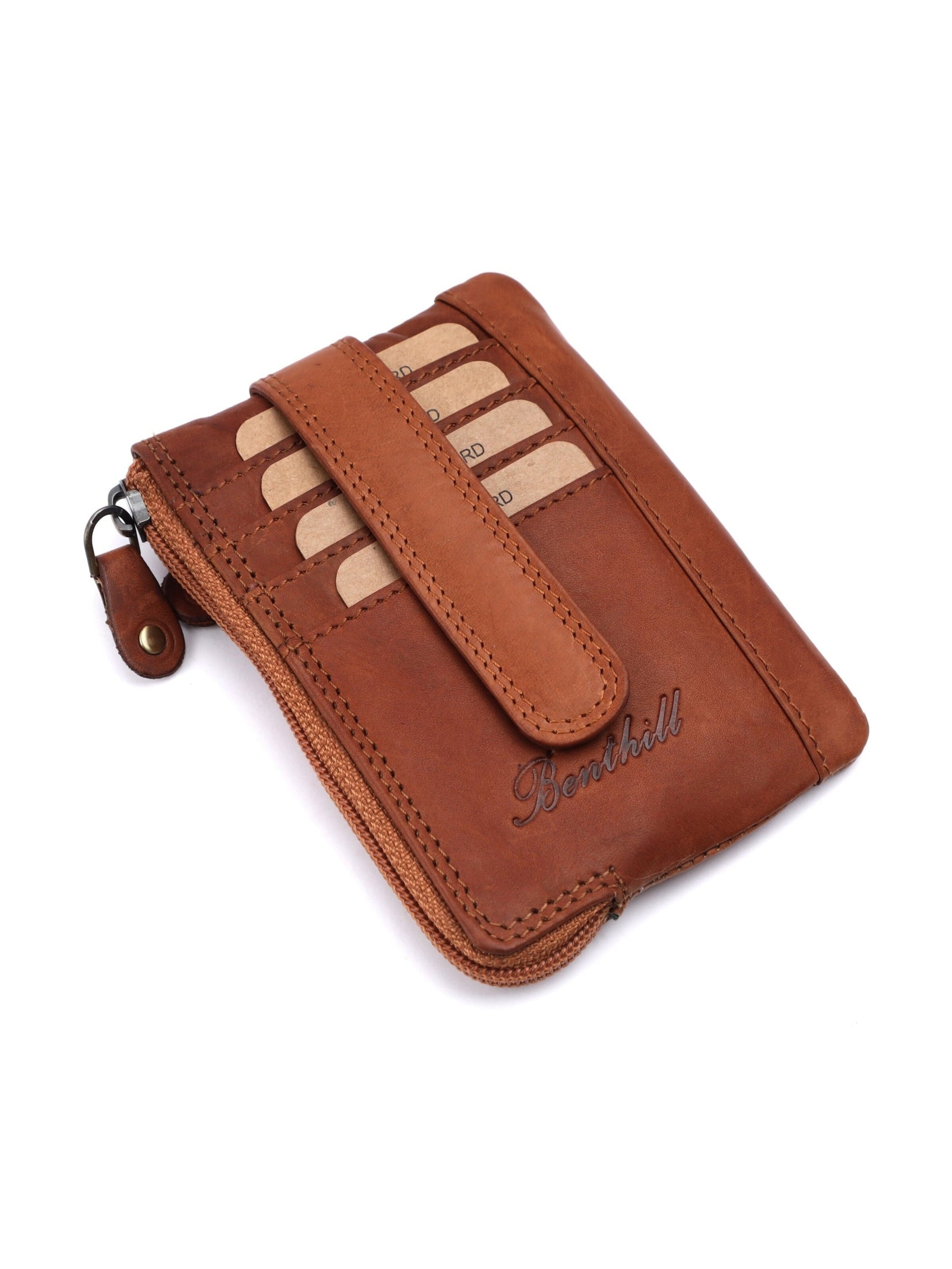Benthill Key Ring in Brown: front