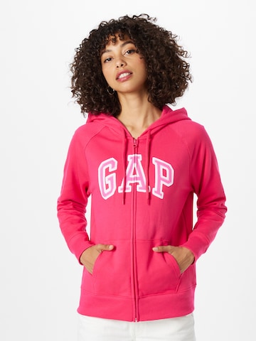 GAP Sweatjacke 'FASH' in Pink: predná strana