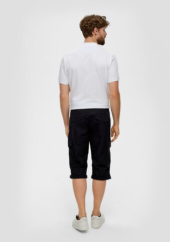 Regular Pantalon cargo s.Oliver en noir : derrière