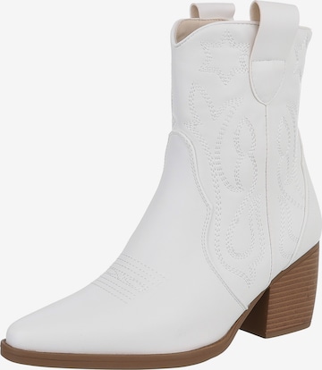Ital-Design Cowboystiefel in Weiß: Vorderseite