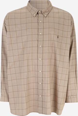 Polo Ralph Lauren Big & Tall Comfort fit Button Up Shirt in Brown: front