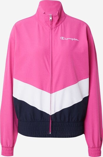 Champion Authentic Athletic Apparel Between-season jacket in Night blue / Pink / White, Item view