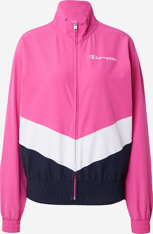 Champion Authentic Athletic Apparel - Chaqueta de entretiempo en rosa: frente