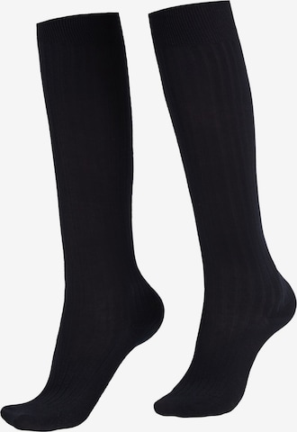 CALZEDONIA Knee High Socks in Blue: front