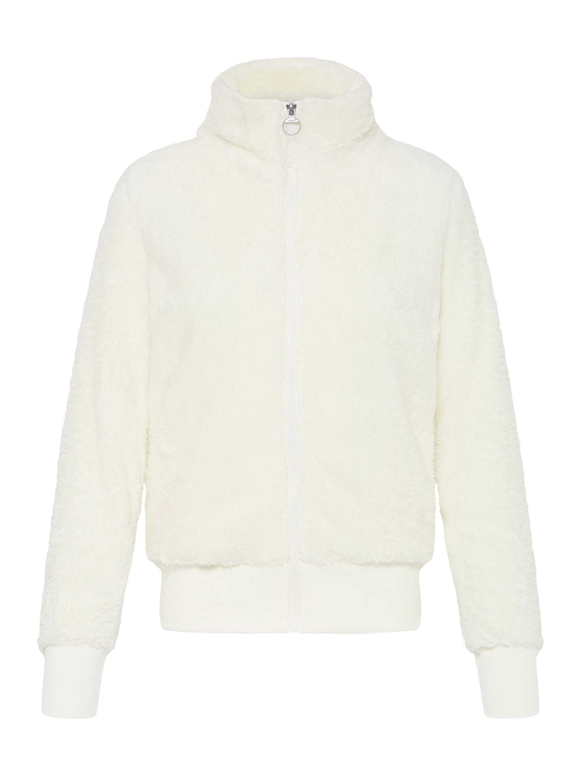 Oxmo Fleecejacke 'Anneka' in Weiß: Vorderseite