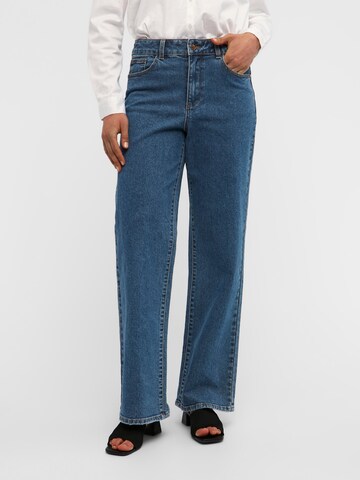 OBJECT Wide Leg Jeans 'Marina' i blå: forside