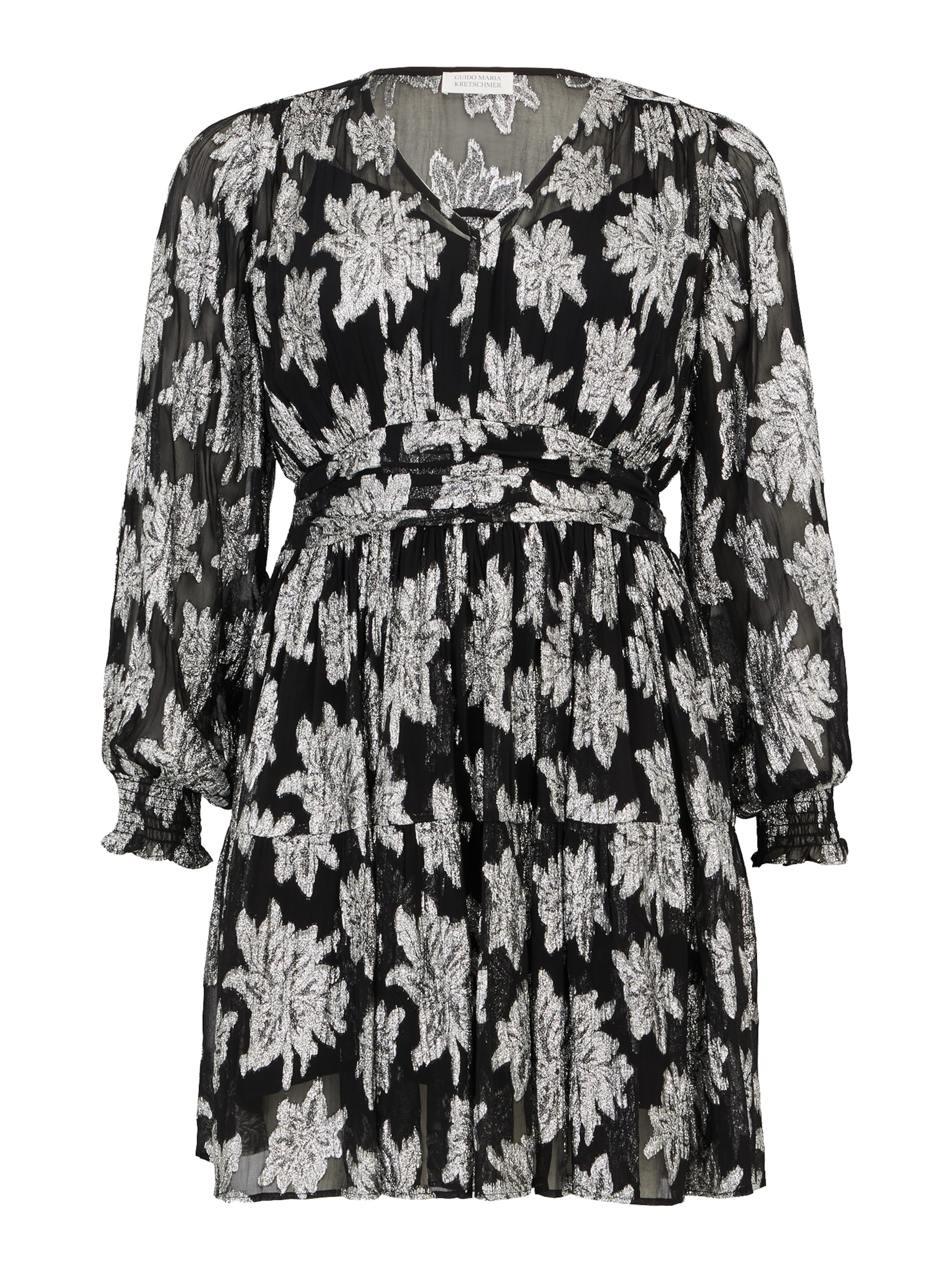 Guido Maria Kretschmer Curvy Obleka 'Lia' | črna / srebrna barva, Prikaz izdelka