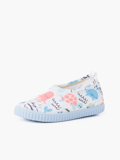 Pisamonas Baskets en 20 en blanc, Vue avec produit