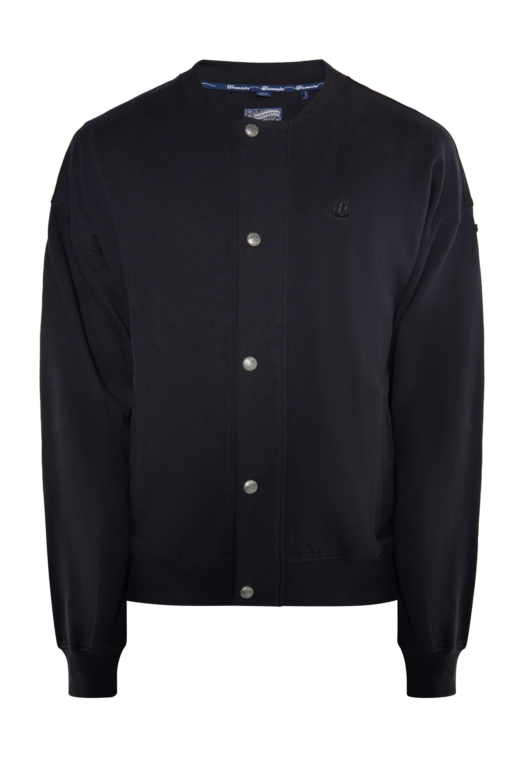 DreiMaster Vintage Ζακέτα φούτερ σε μαύρο: μπροστά