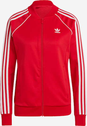 ADIDAS ORIGINALS Sweatjacka 'Adicolor Classics' i röd / vit, Produktvy