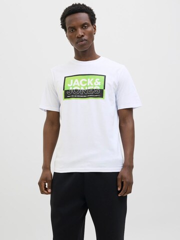 T-Shirt 'JCOLogan' JACK & JONES en blanc : devant