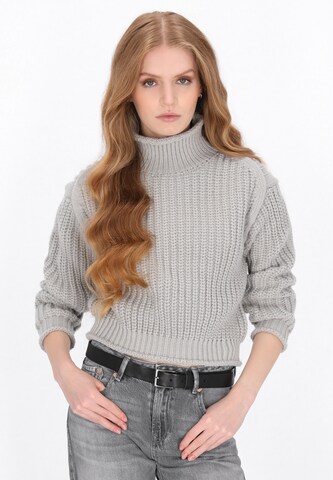 Pull-over DreiMaster Vintage en gris : devant