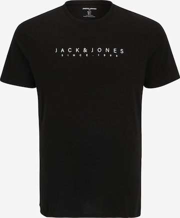 Jack & Jones Plus - Camiseta 'ETRA' en negro: frente