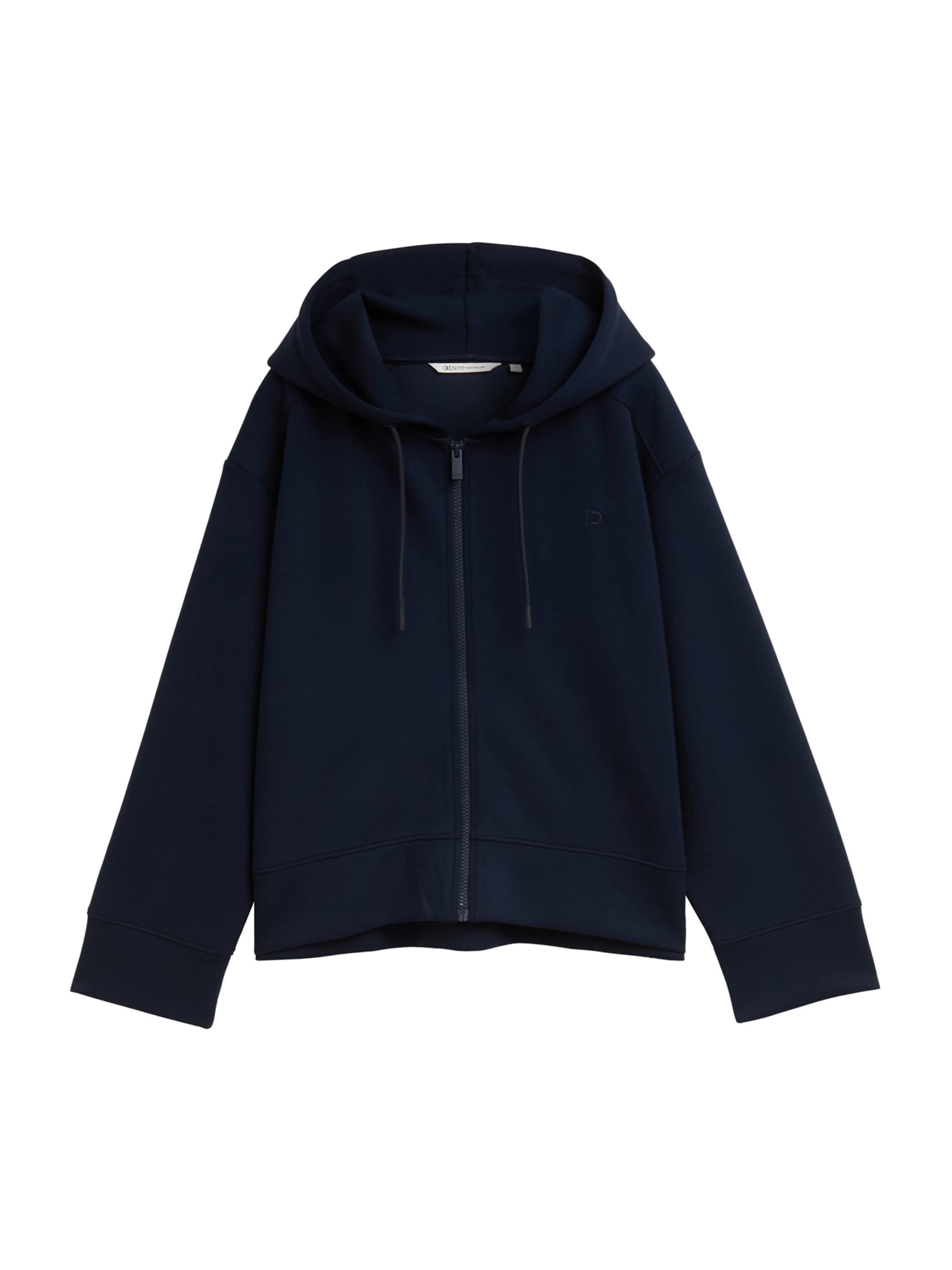 TOM TAILOR DENIM Sweat jacket in Blue: front