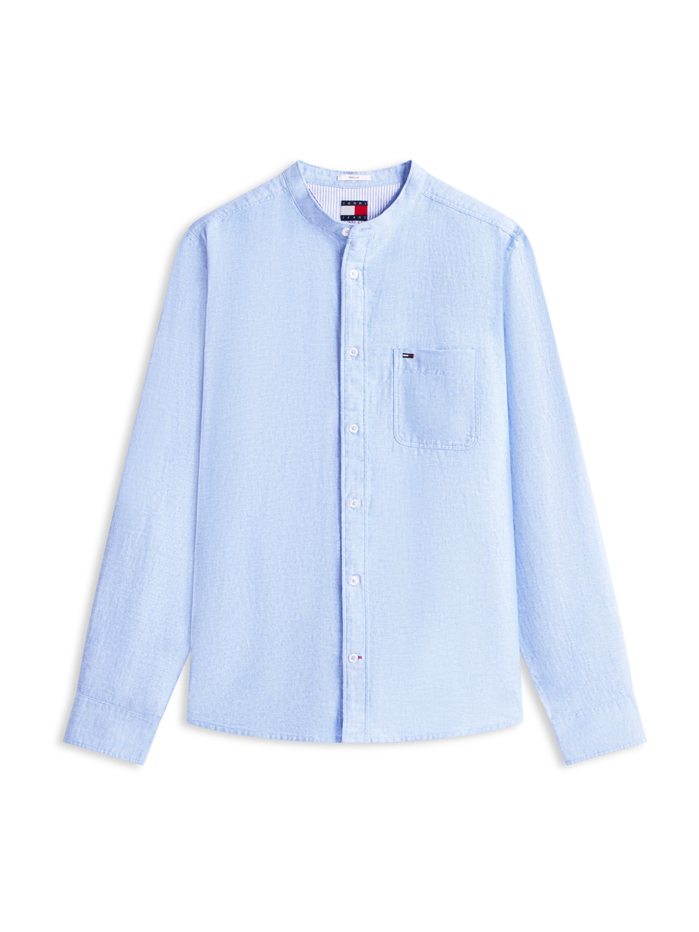 Cămașă Tommy Jeans pe albastru, Vizualizare produs