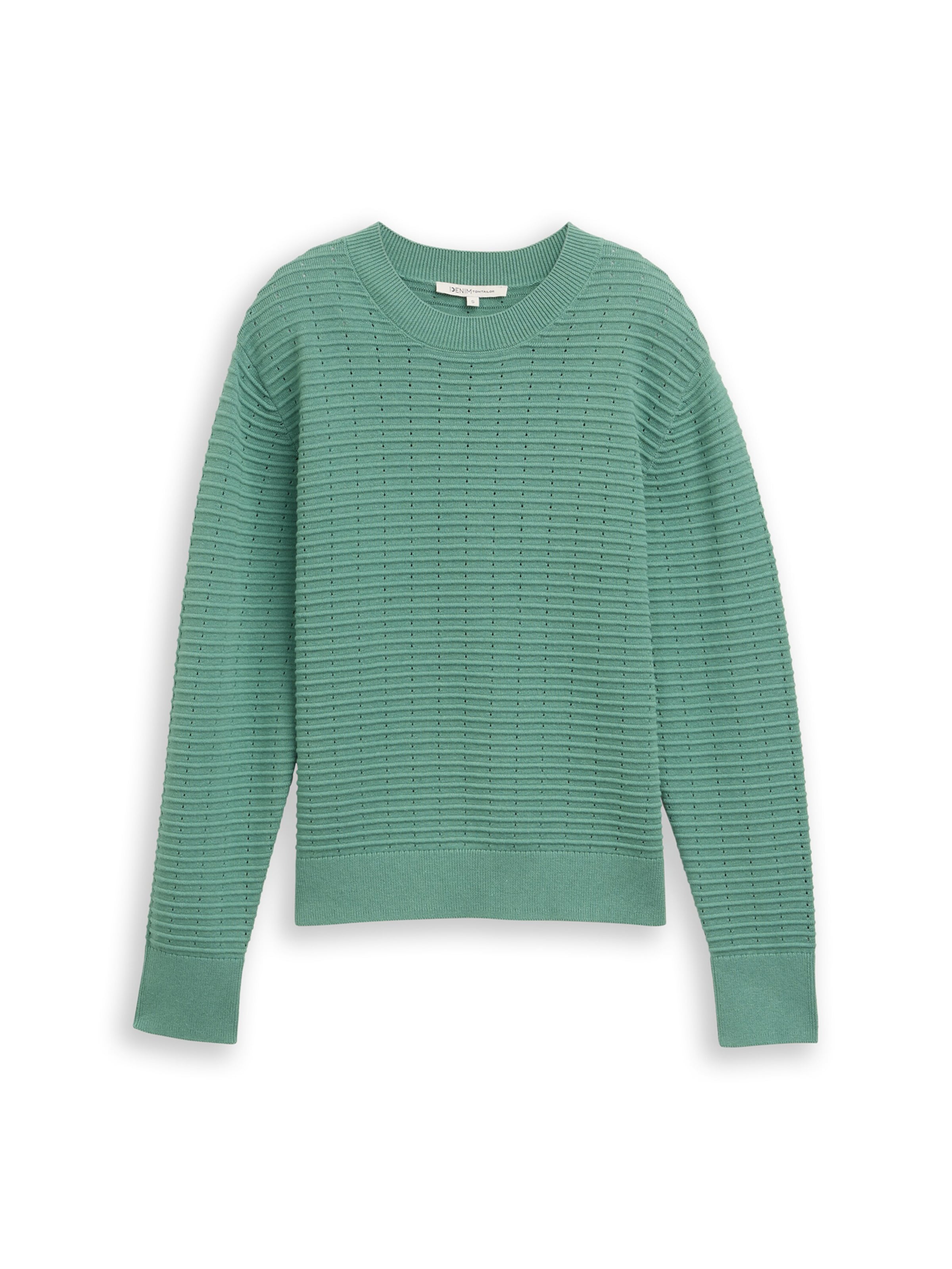 TOM TAILOR DENIM Trui in Groen: voorkant