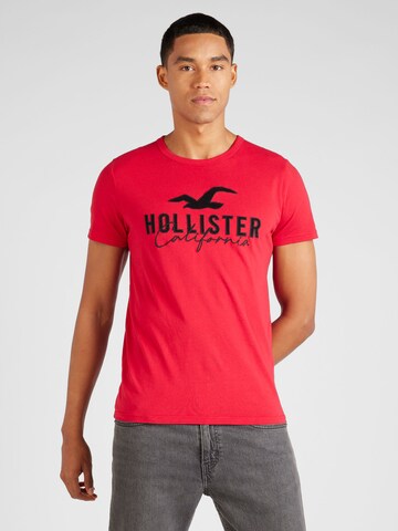 HOLLISTER Majica | rdeča barva: sprednja stran