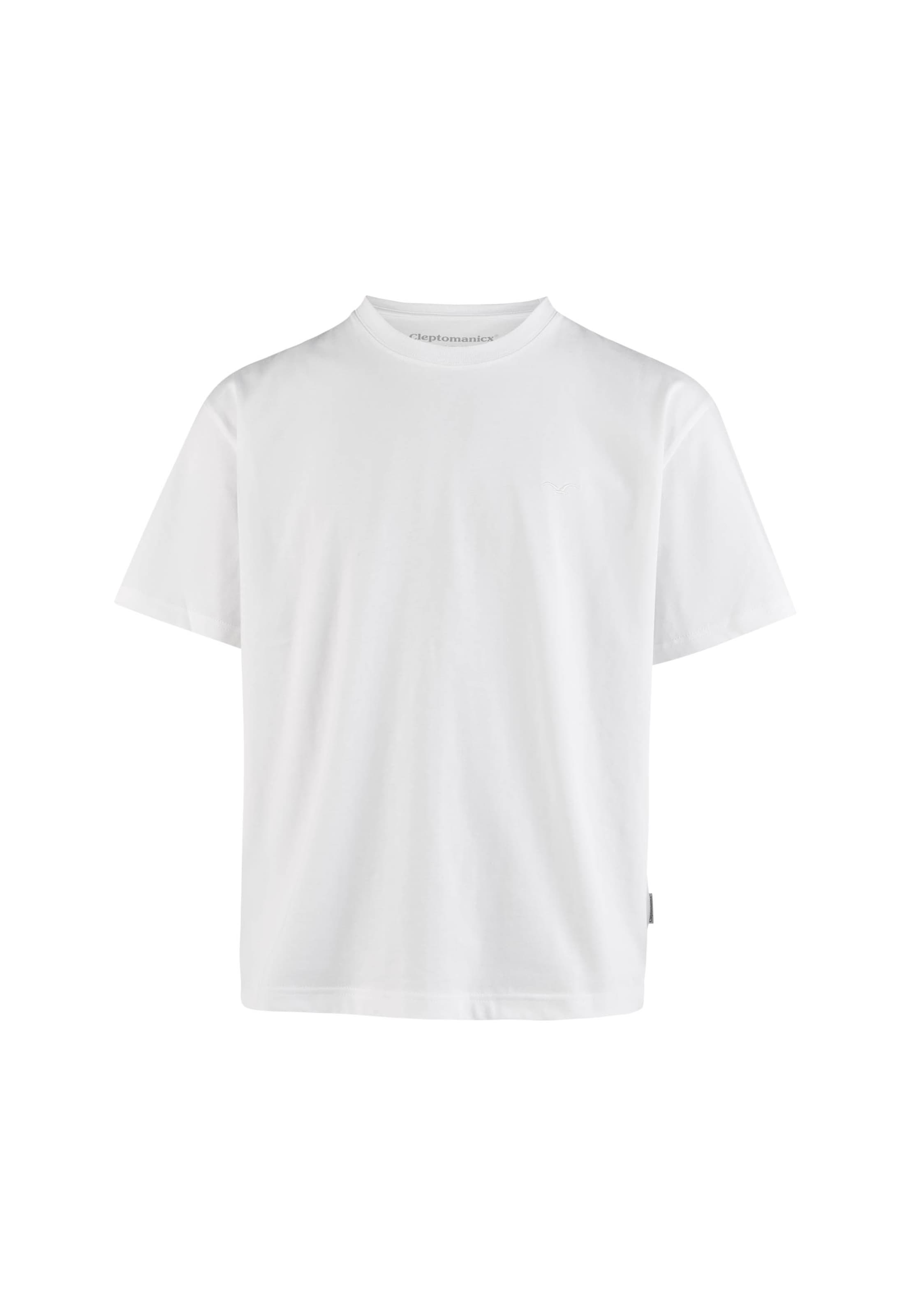 Cleptomanicx T-Shirt 'Boxy Tee Ligull Boxy Crop' in Weiß: Vorderseite