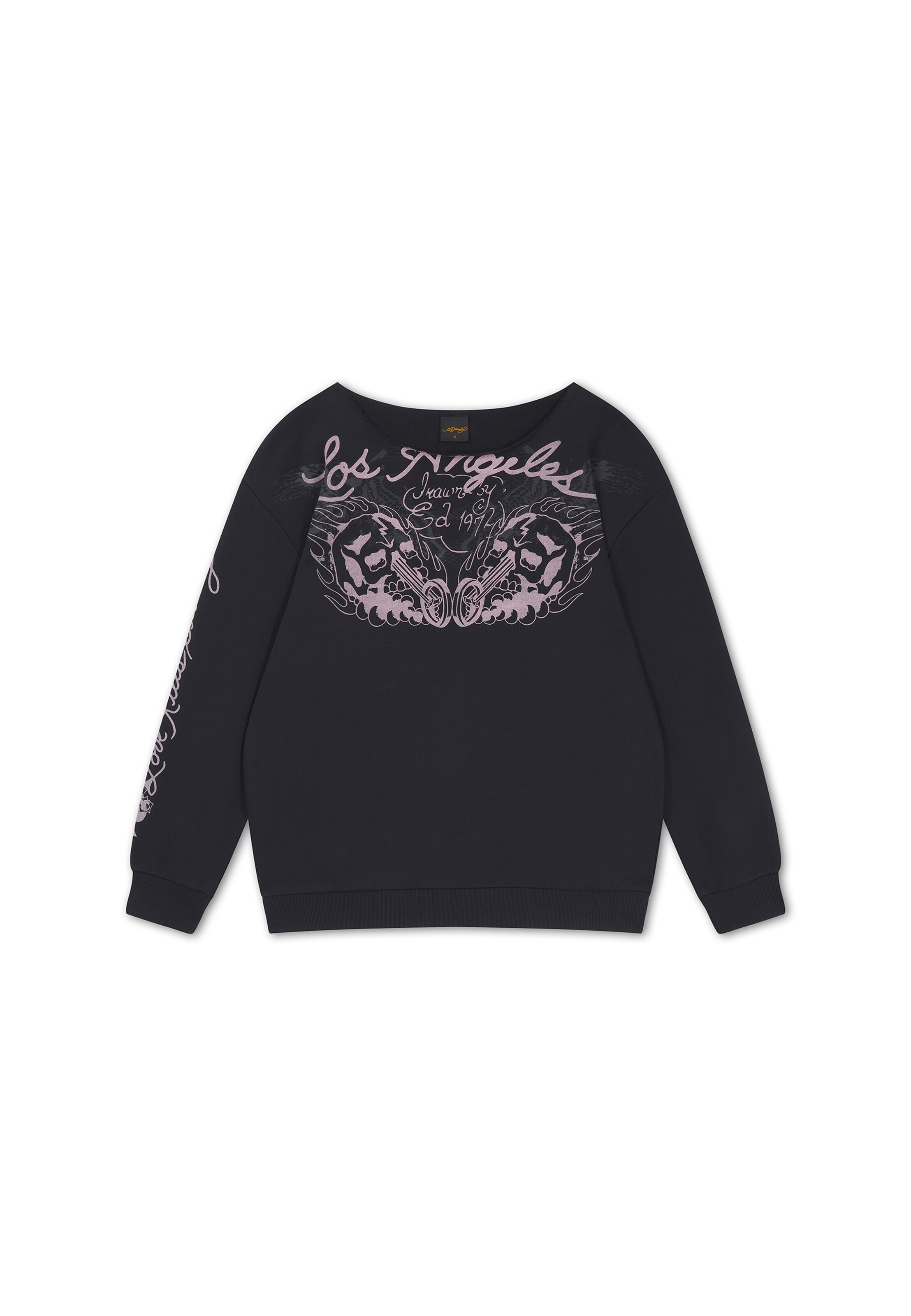 juoda Ed Hardy Megztinis: priekis