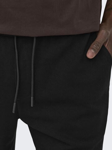 bicoca MODA HOME - Regular Calças de desporto 'Only&Sons bermuda negra de punto ONSNEWKODYL3' em preto