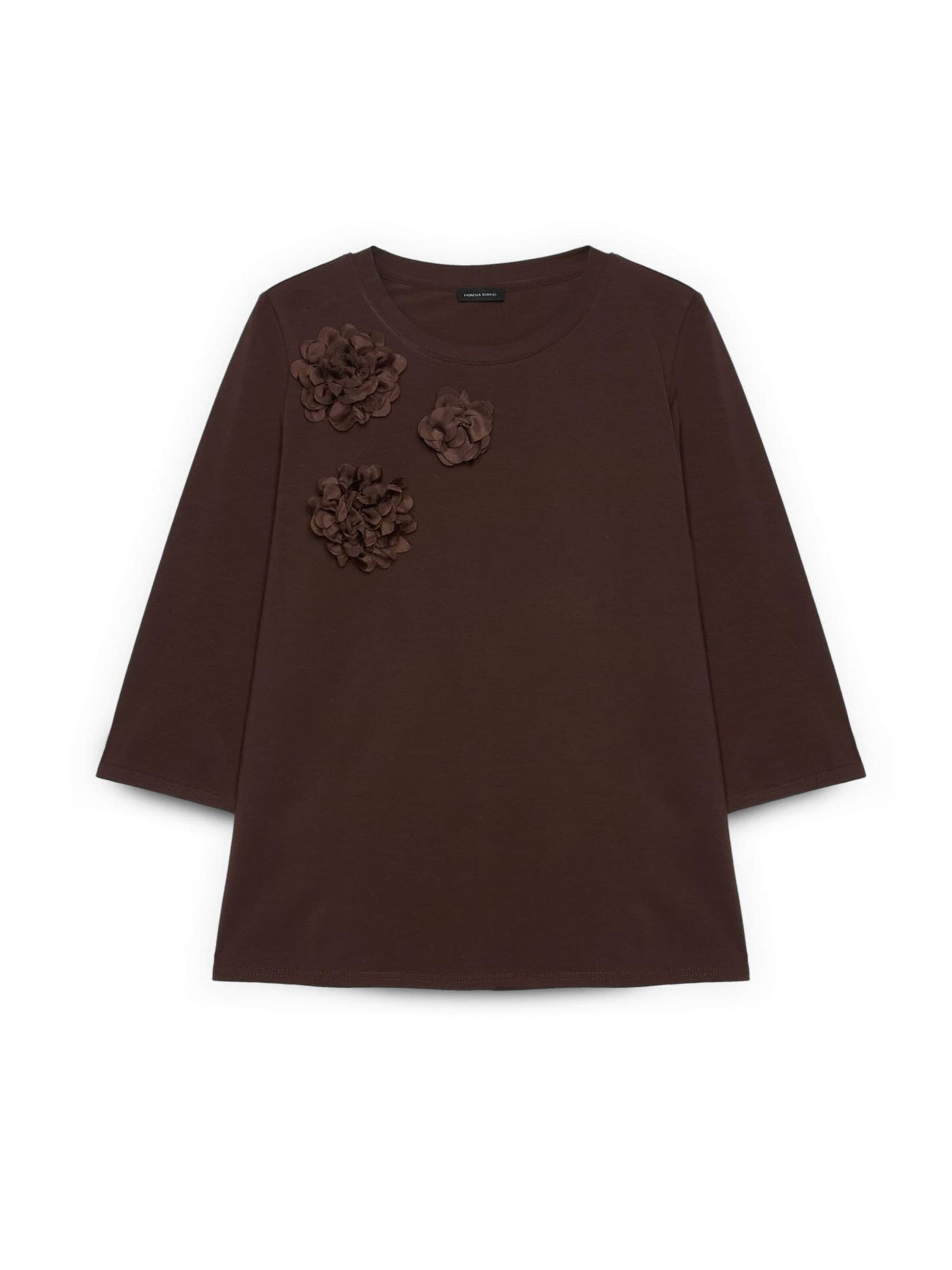 T-shirt Fiorella Rubino en marron : devant