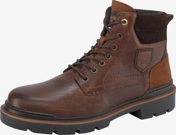 PANTOFOLA D'ORO Lace-Up Boots in Brown: front